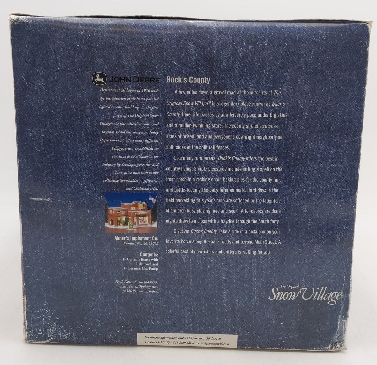 Dept 56 55052 The Original Snow Village Buck's County Abner's Implement Company EX/Box