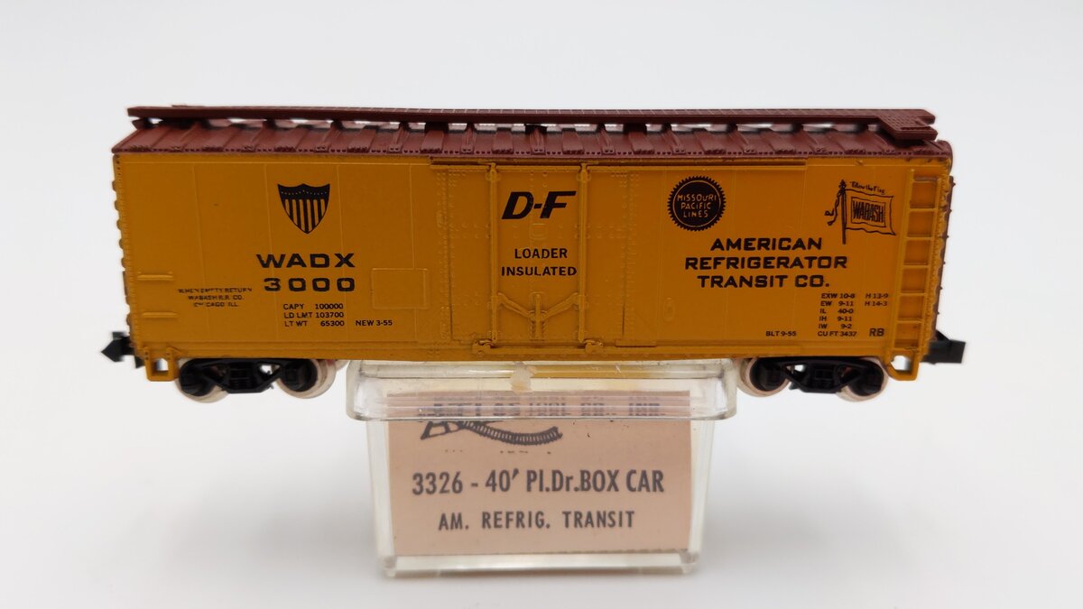 Atlas 3326 N Scale American Refrigerator Transit 40' Boxcar #3000 LN/Box
