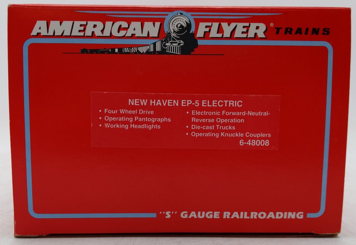 American Flyer 6-48008 S Scale New Haven EP-5 Powered Electric Locomotive #8008 VG/Box