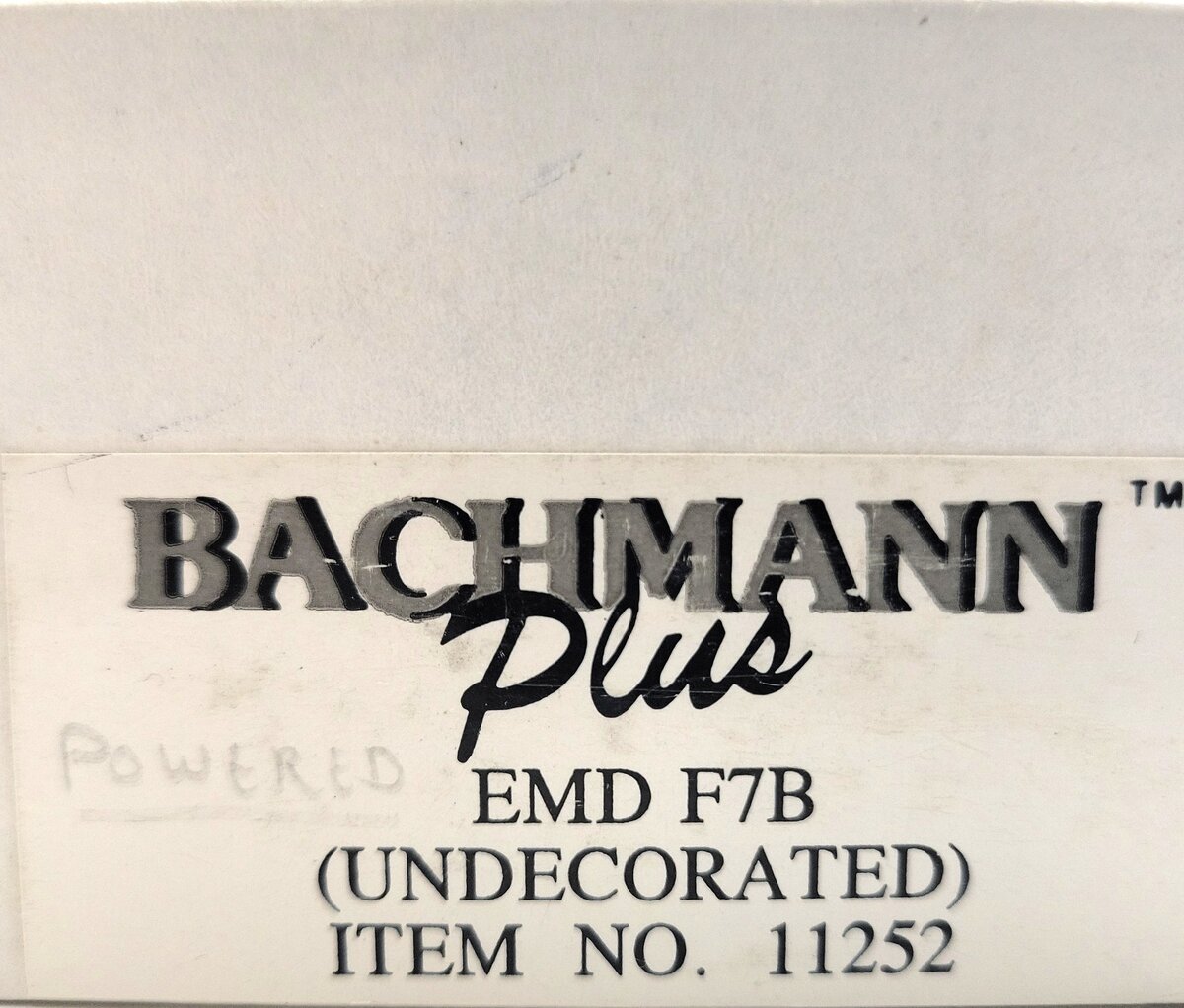 Bachmann 11252 N Scale Undecorated F7 Powered B Unit Diesel Locomotive LN/Box