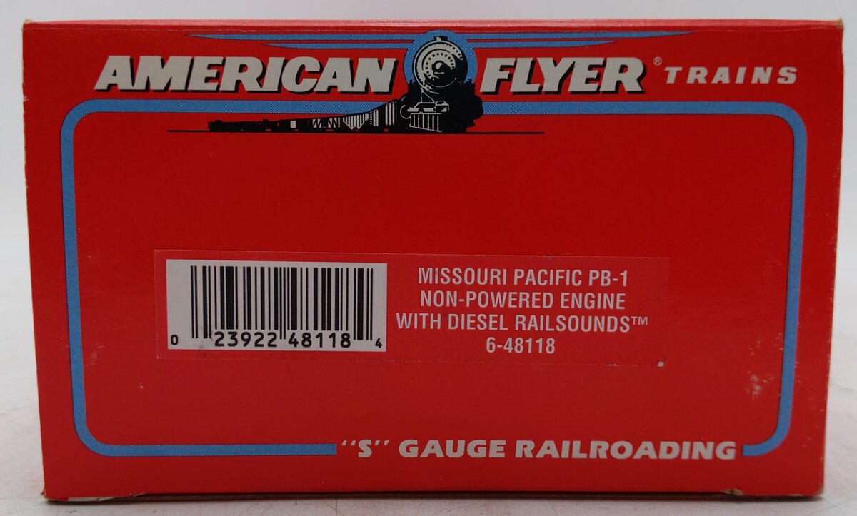 American Flyer 6-48118 S Missouri Pacific Non-Powered 'B' Unit Diesel Locomotive VG/Box