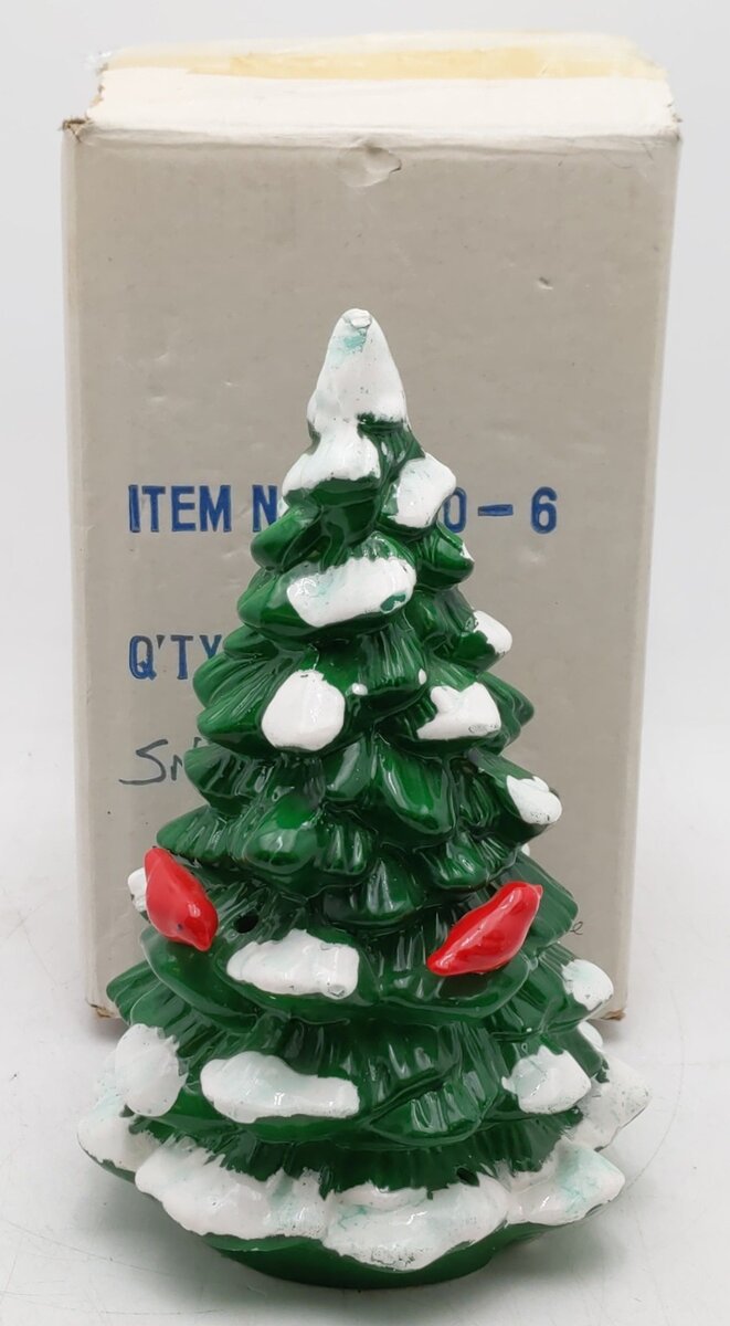 Dept 56 5080-6 Snow Village Large Lighted Single Tree EX/Box