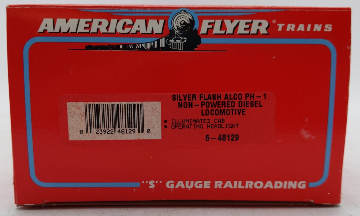 American Flyer 6-48129 S Silver Flash Alco PA1 Dummy Diesel Locomotive VG/Box
