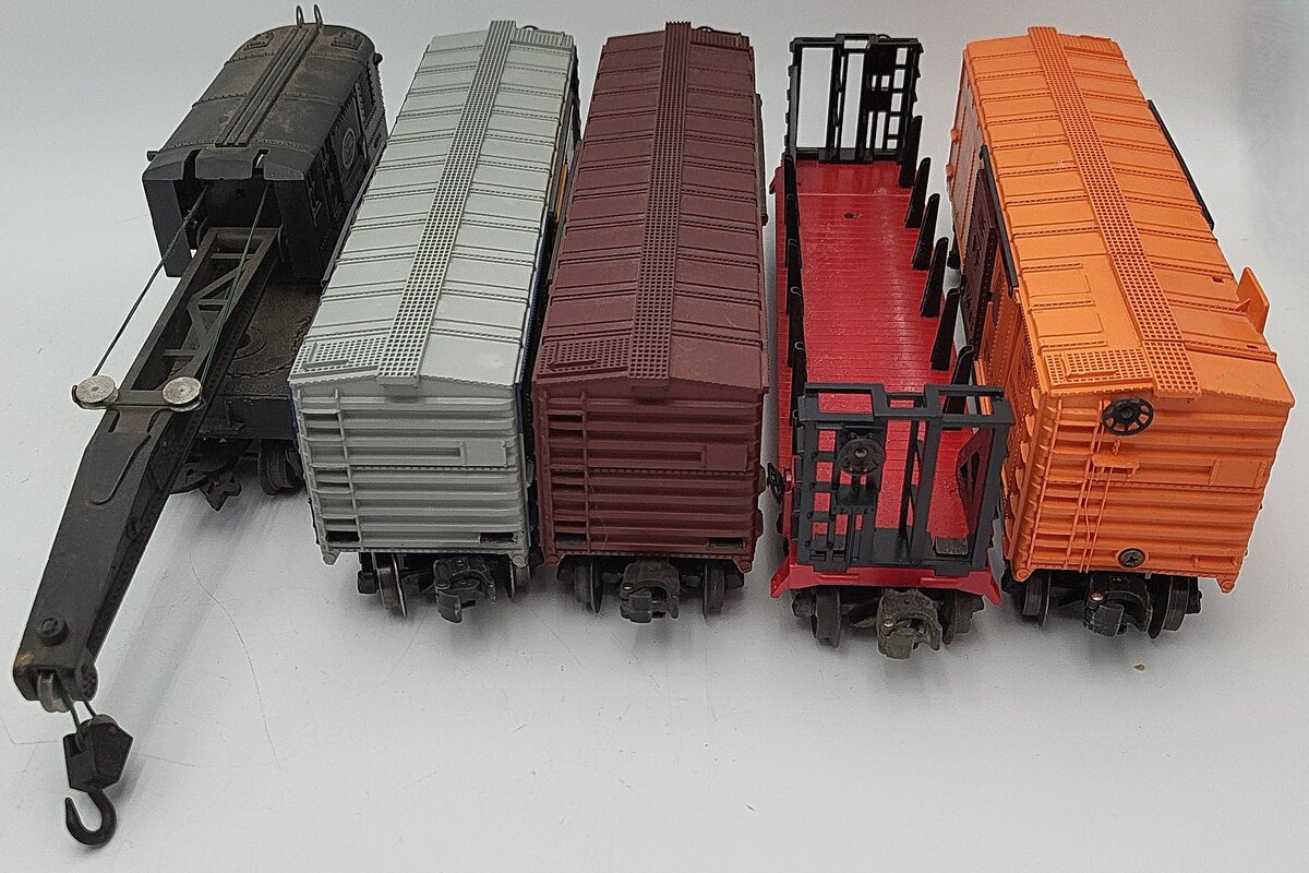 Lionel & Other O Vintage Freight Cars: 5590, 6477, 63521, 6464, 6464150 [5] EX