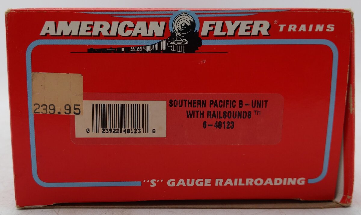 American Flyer 6-48123 S Southern Pacific Non-Powered B Unit Diesel Locomotive VG/Box