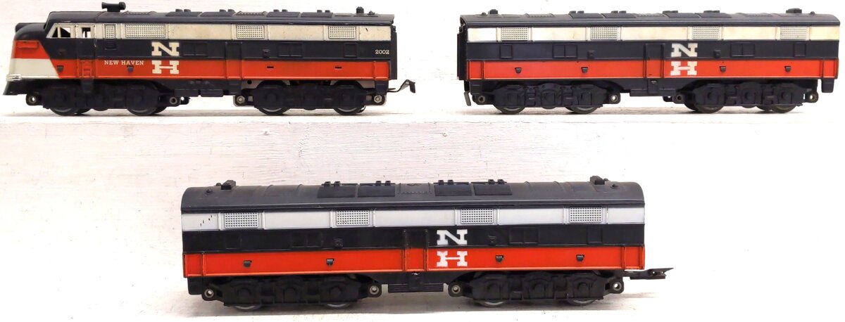 Marx 2002 Vintage O Gauge New Haven ABB Diesel Locomotive Set VG