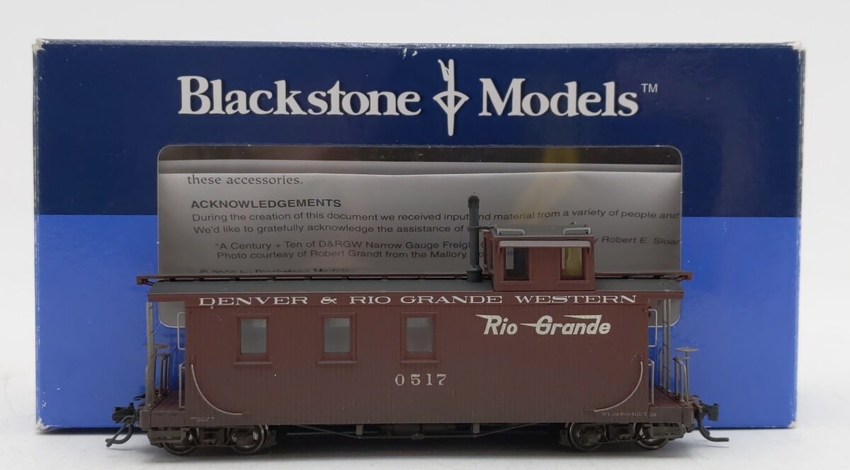 Blackstone Models B340954W HOn3 Denver Rio Grande & Western Long Caboose #0517 EX/Box