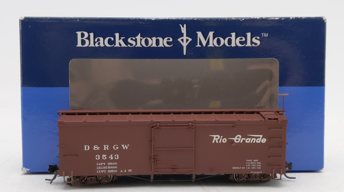 Blackstone Models 340115 HOn3 DRGW 3000 Series 30' Boxcar #3543 EX/Box