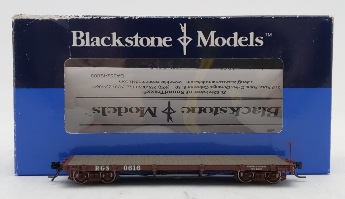 Blackstone Models 340316 HOn3 Rio Grande Southern 6000 Series 30' Flatcar #0616 EX/Box