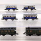 Fleischmann N Scale Assorted Passenger Cars: 8053, 8054, 5757, 8758 [6] EX