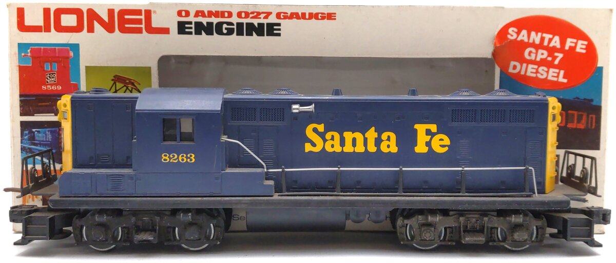 Lionel 6-8263 O Santa Fe GP-7 Diesel Locomotive EX/Box