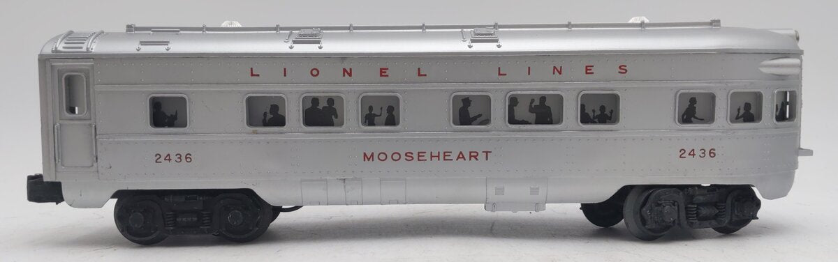Lionel 2436 Vintage O Lionel Lines Illuminated Mooseheart Observation Car VG/Box