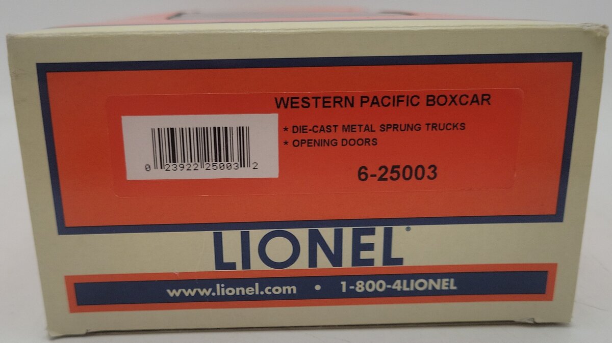 Lionel 6-25003 O Gauge Western Pacific Boxcar #3030 EX/Box