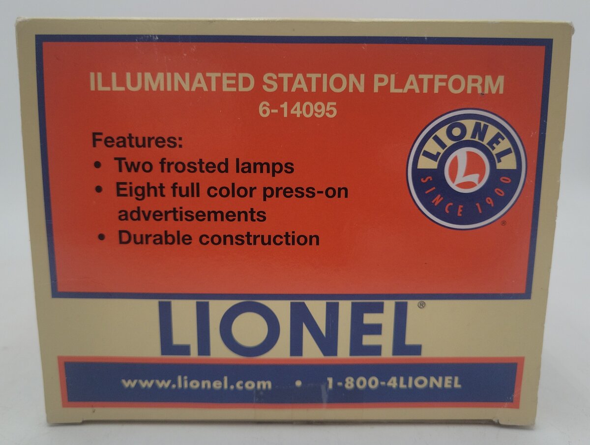 Lionel 6-14095 O Gauge  Illuminated Station Platform EX/Box