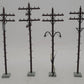 Lionel 6-37939 O Scale 7 1/4" Detailed Telephone Poles (Pack of 6) LN