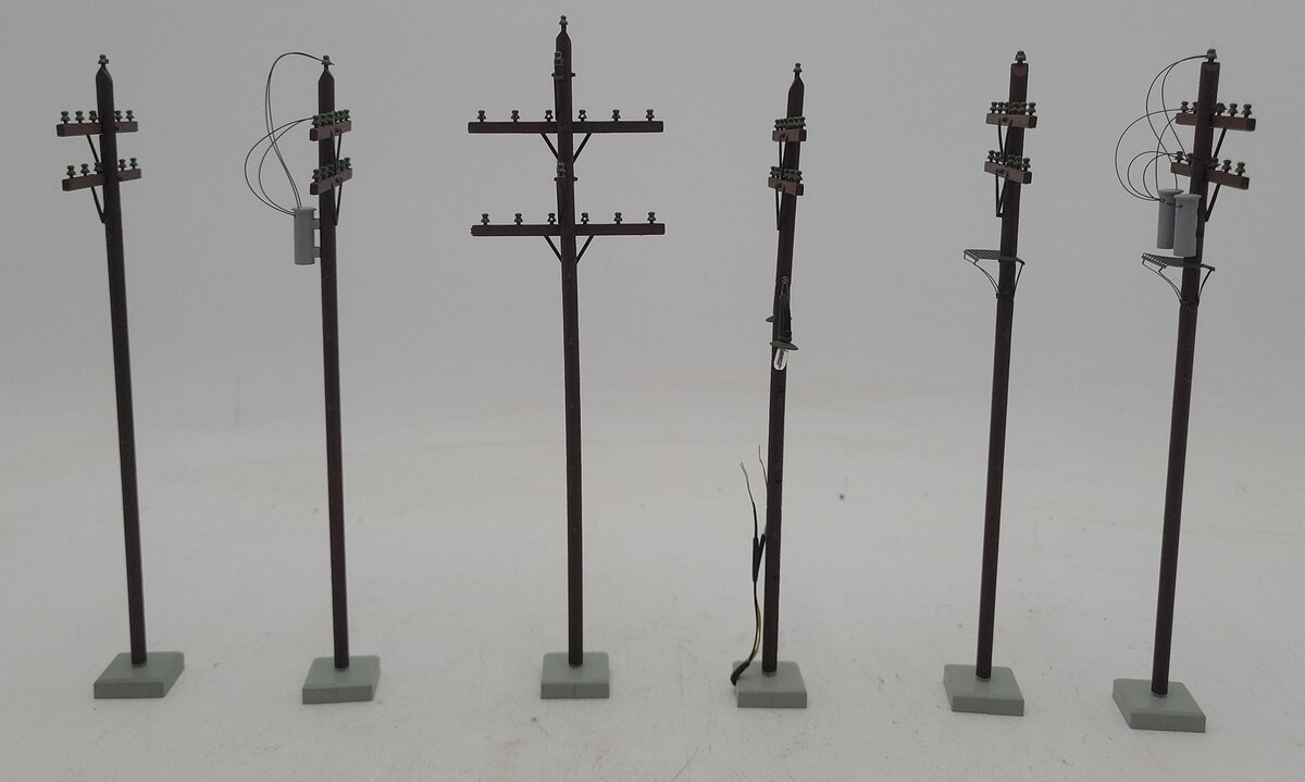 Lionel 6-37939 O Scale 7 1/4" Detailed Telephone Poles (Pack of 6) LN