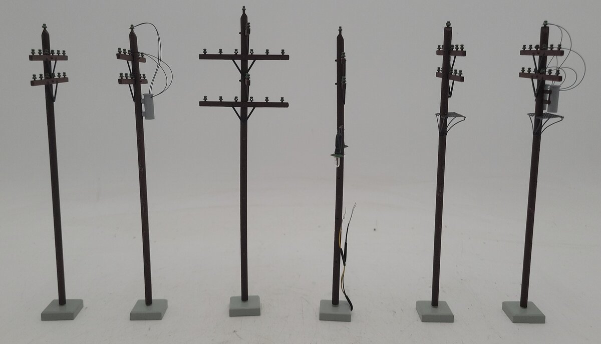 Lionel 6-37939 O Scale 7 1/4" Detailed Telephone Poles (Pack of 6) LN