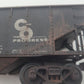 MTH 20-97709 O C&O 2-Bay Offset Hopper Car w/Coal Load #52697 - Custom Weathered/Box