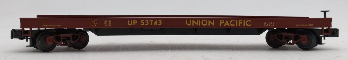 MTH 20-98163 O Gauge Union Pacific Flatcar w/Die-Cast Greyhound Bus #53743 VG/Box
