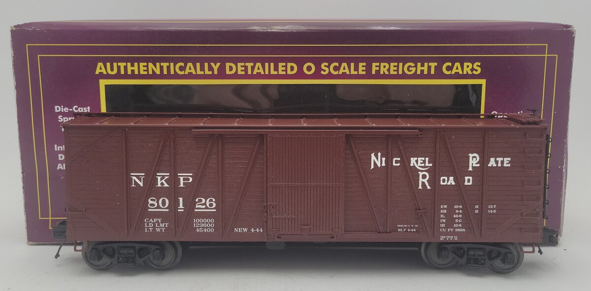 MTH 20-93536 O Nickel Plate Road 40' USRA Single Sheathed Box Car #80126 EX/Box