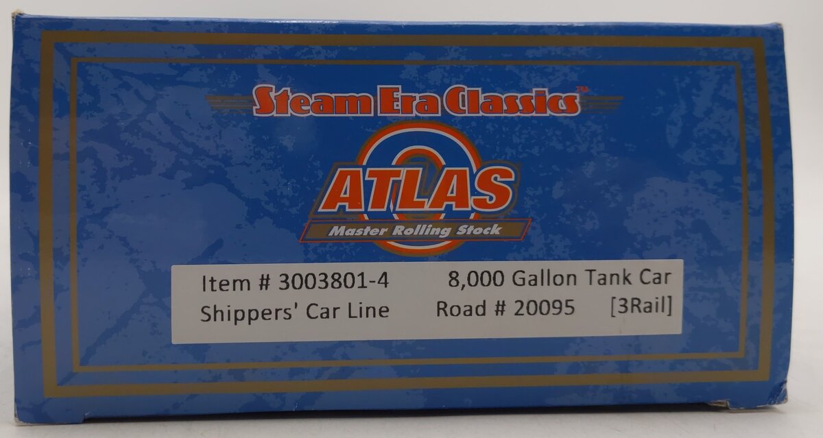Atlas 3003801-4 O Gauge Shippers Car Line 8K Gallon Tank Car #20095 [3-Rail] EX