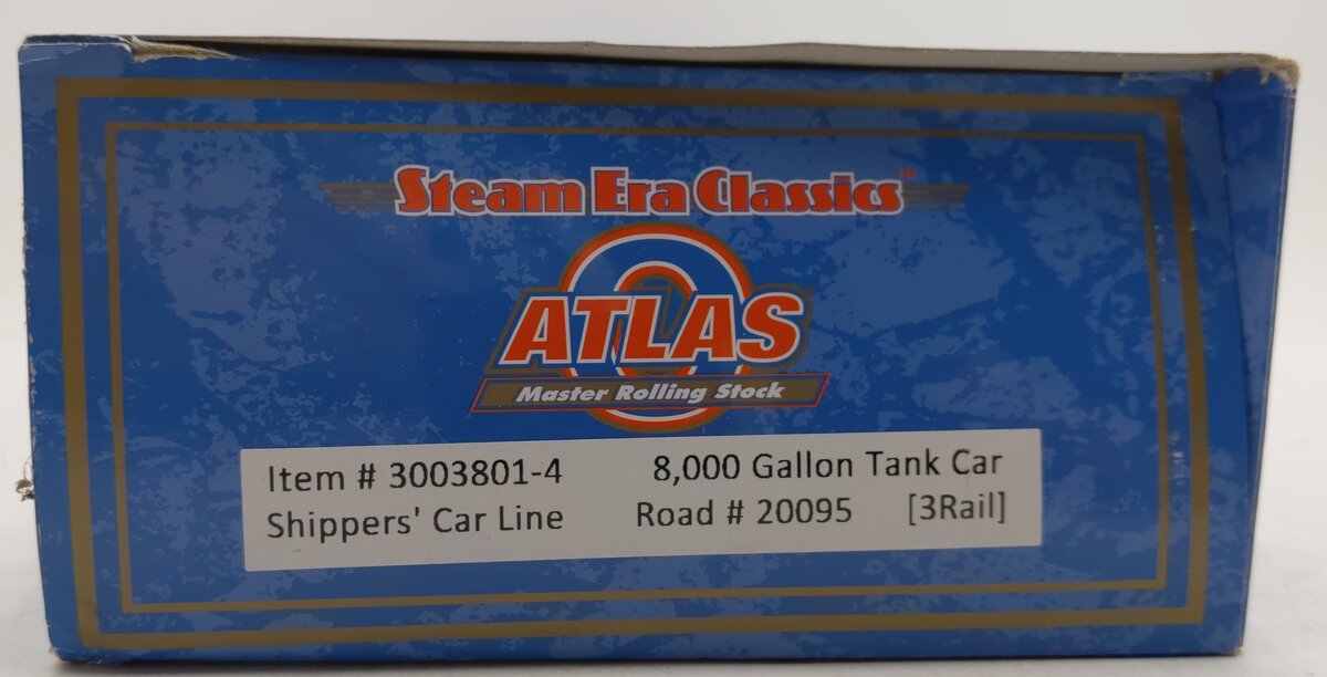 Atlas 3003801-4 O Gauge Shippers Car Line 8K Gallon Tank Car #20095 [3-Rail] EX