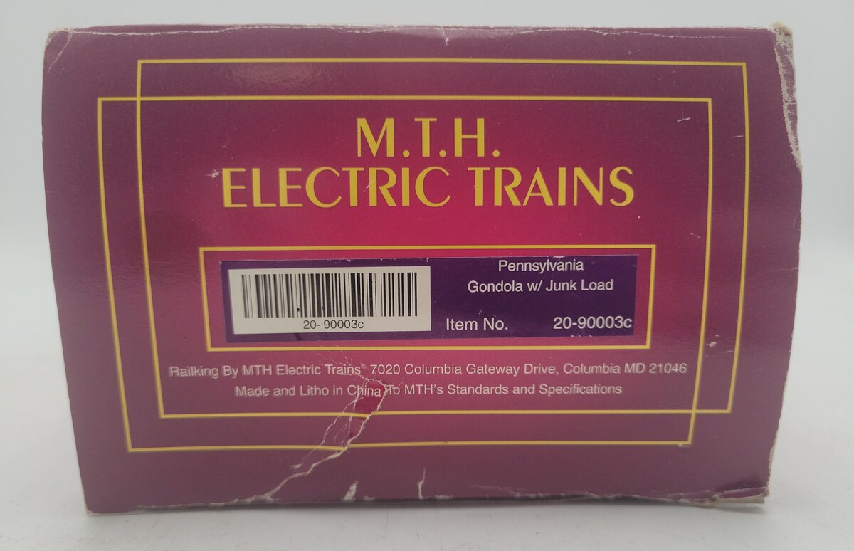 MTH 20-90003C O Pennsylvania Gondola With Junk Load LN/Box
