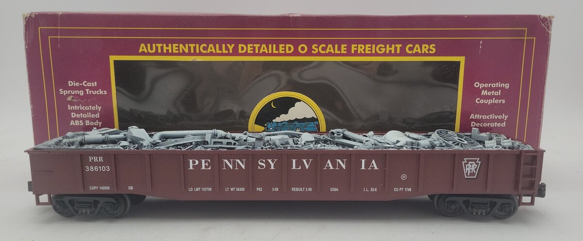 MTH 20-90003C O Pennsylvania Gondola With Junk Load LN/Box