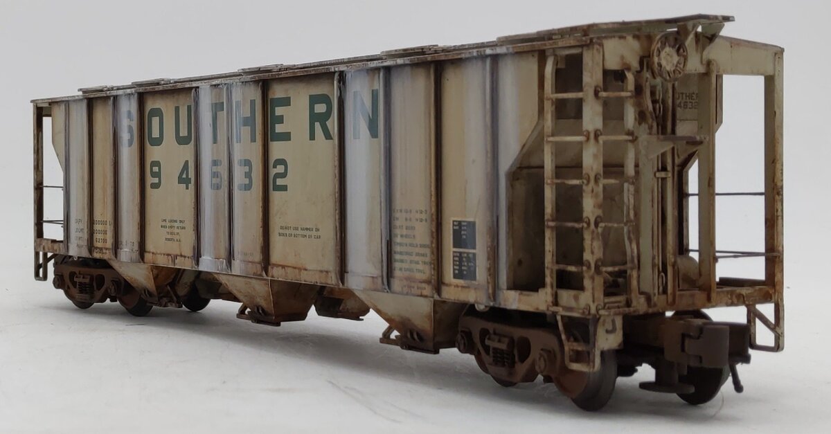 Atlas 837-1 O Gauge Weathered Southern 3-Bay PS-2 Covered Hopper #94632 - 3 Rail/Box