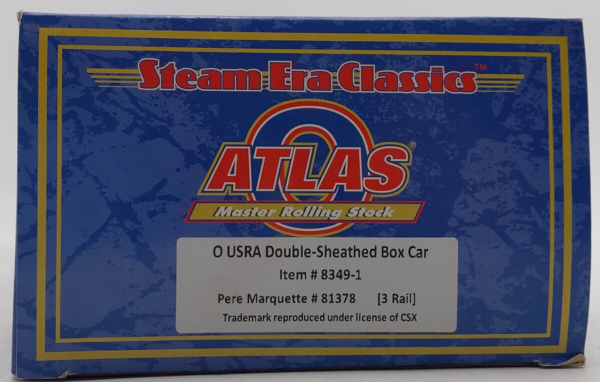 Atlas 8349-1 Pere Marquette USRA Double-Sheathed Boxcar #81378 (3Rail) EX/Box