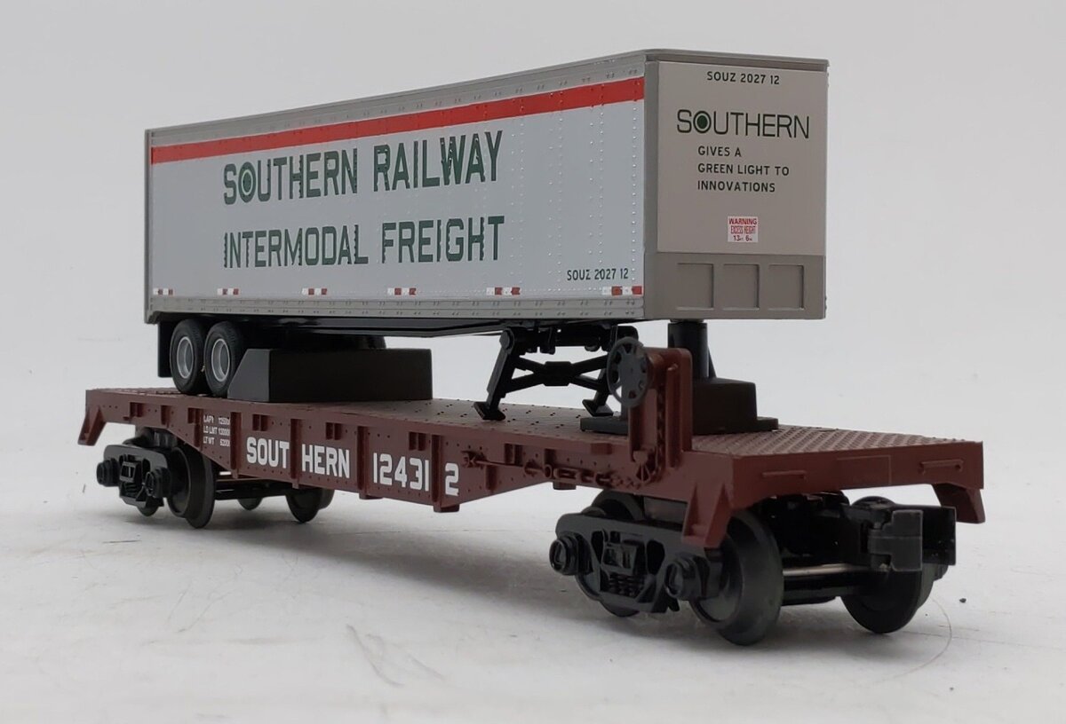 MTH 30-76466 Southern Flat Car w/ Trailer #124312