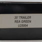 Weaver U25004 O Scale 35' REA Green Trailer