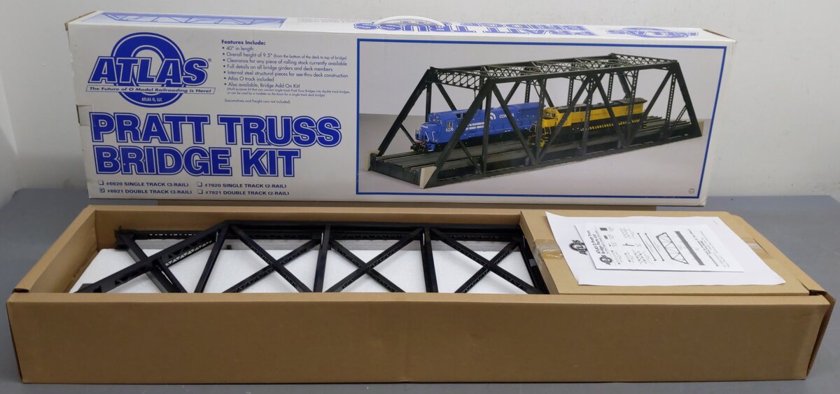 Atlas 6921 O Gauge Double Track Truss Bridge Kit - 3-Rail
