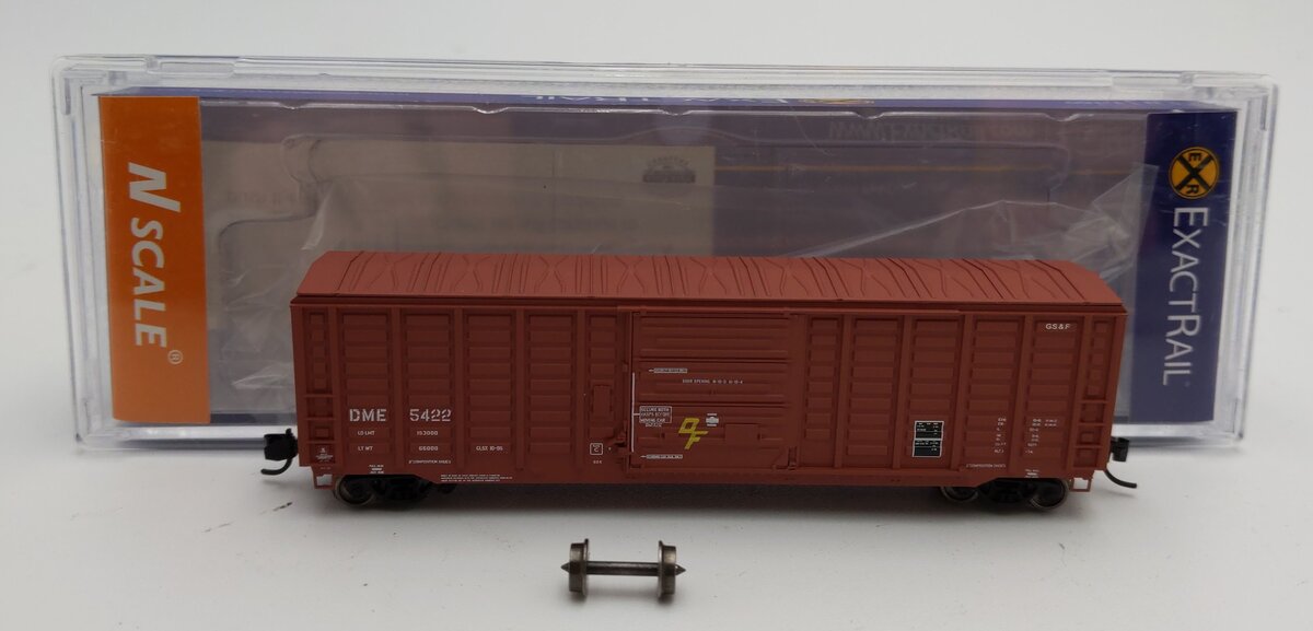 ExactRail 50406-2 N Scale DME Waffle Side Boxcar #5422 EX/Box
