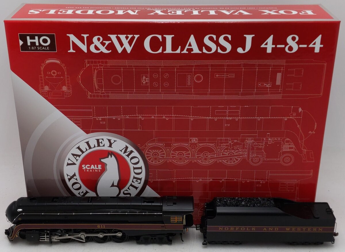Fox Valley Models SXT38843 HO Scale Norfolk & Western Steam Locomotive #611 EX/Box