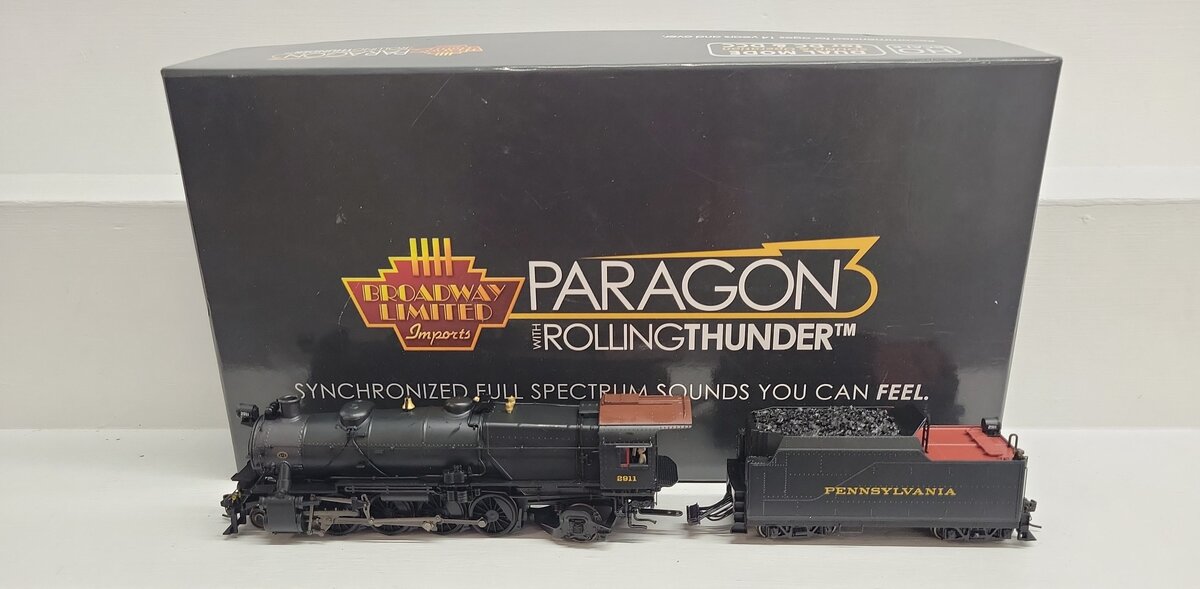 Broadway Limited 4041 HO PRR Class L1s 2-8-2 Pre-1946 #2911 w/Paragon 3 Sound LN/Box