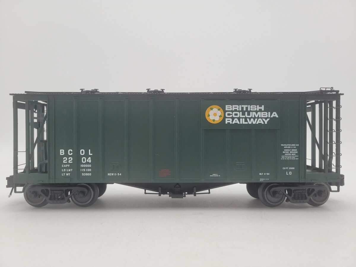 Atlas 3001081-2 O Gauge 40' British Columbia Airslide Hopper Car #2204 EX/Box