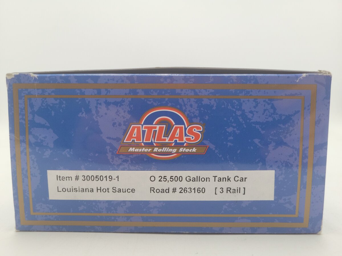 Atlas 3005019 O Louisiana Hot Sauce Trinity 25,500 Tank Car #263160 (3 Rail) EX/Box