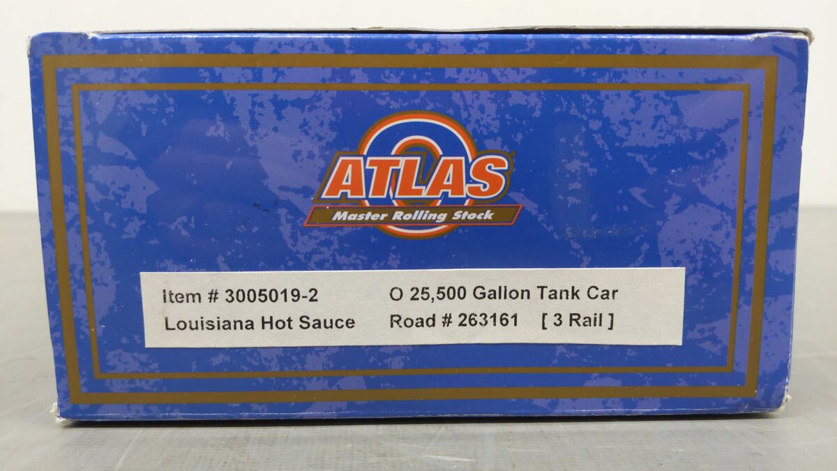 Atlas 3005019-2 O Louisiana Hot Sauce Trinity 25,500 Tank Car #263161 (3 Rail) EX/Box