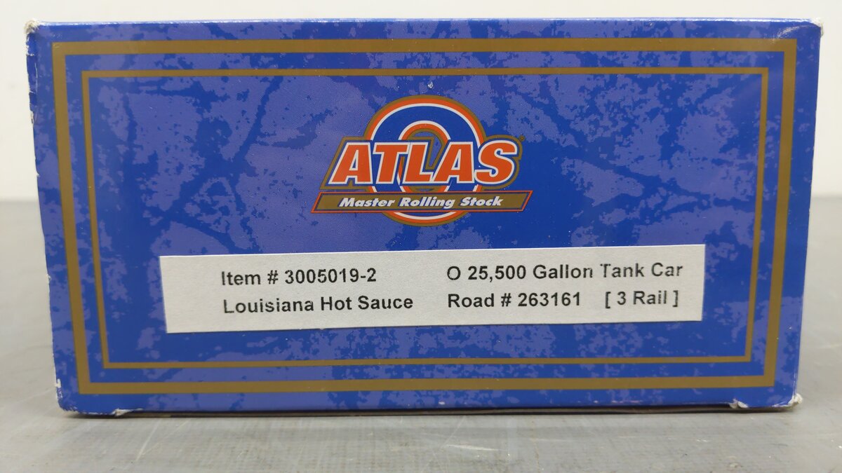 Atlas 3005019-2 O Louisiana Hot Sauce Trinity 25,500 Tank Car #263161 (3 Rail) EX/Box