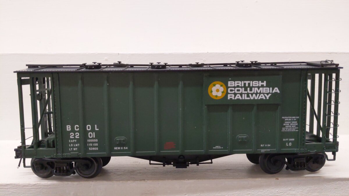 Atlas 3001081-1 O Gauge British Columbia Railway Airside Hopper Car #2201 EX/Box