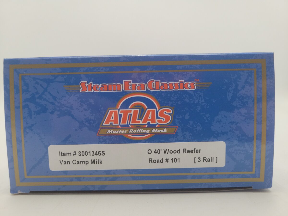 Atlas 3001346S O Gauge Van Camp Milk Company Reefer Car #101 EX/Box