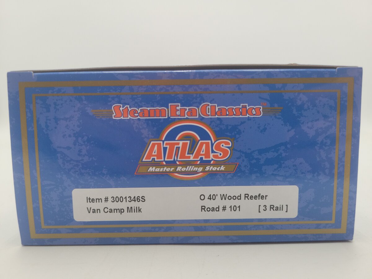 Atlas 3001346S O Gauge Van Camp Milk Company Reefer Car #101 EX/Box