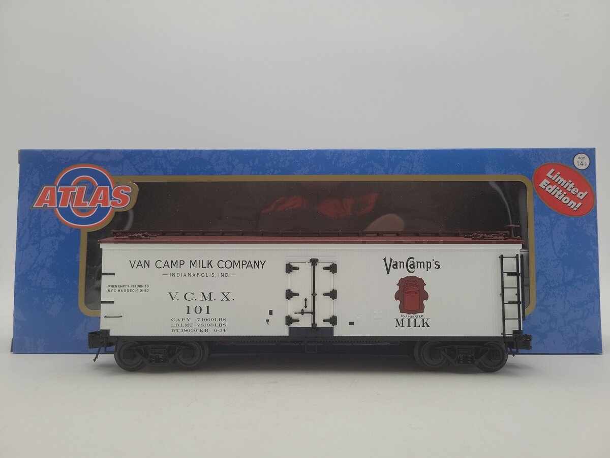Atlas 3001346S O Gauge Van Camp Milk Company Reefer Car #101 EX/Box