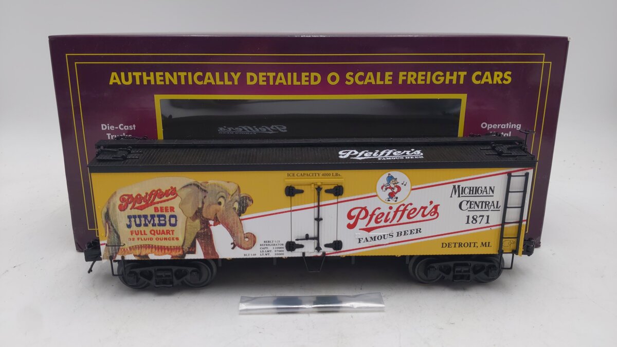 MTH 20-94720 O Gauge "Pfeiffer's" Michigan Central Beer Car #1871 EX/Box