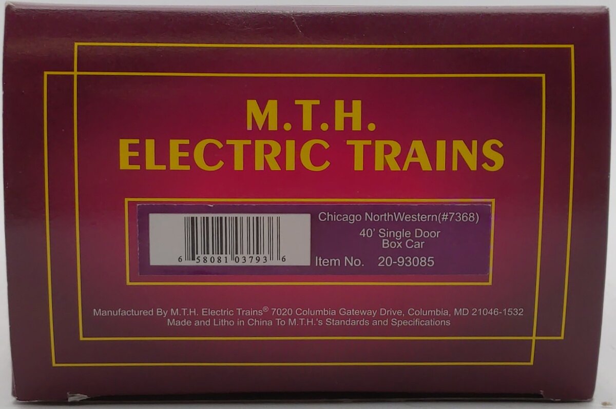 MTH 20-93085 CNW 40' Single Door Boxcar #7368 LN/Box