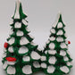 Dept 56 50161 Ceramic Double Snow Covered Trees w/ Red Birds EX