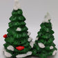 Dept 56 50161 Ceramic Double Snow Covered Trees w/ Red Birds EX