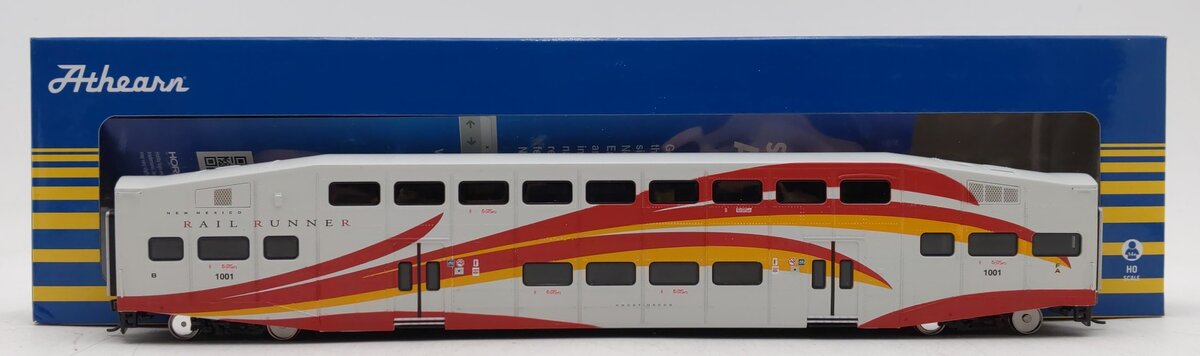 Athearn ATH29713 HO Scale New Mexico Rail Runner Bombardier Coach Car #1001 EX/Box