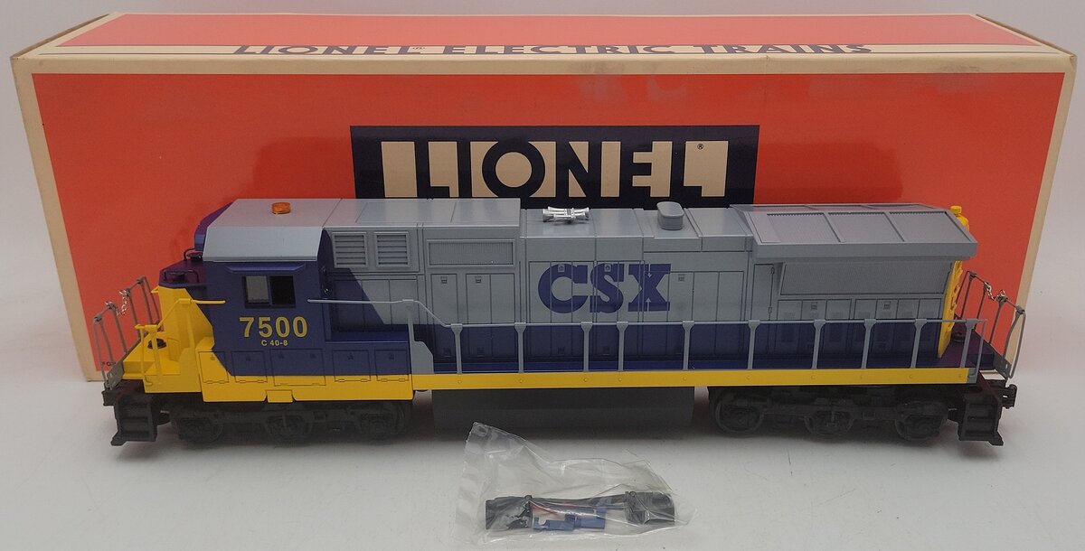 Lionel 6-18214 O Gauge CSX Dash 8 Diesel Locomotive with Horn #7500 EX/Box